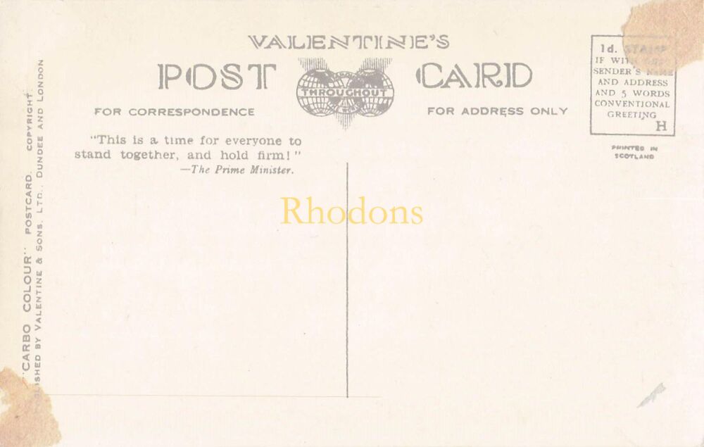 Northumberland Postcard-Berwick Upon Tweed, Old Bridge From Tweedmouth-Valentines 'Carbo Colour' View