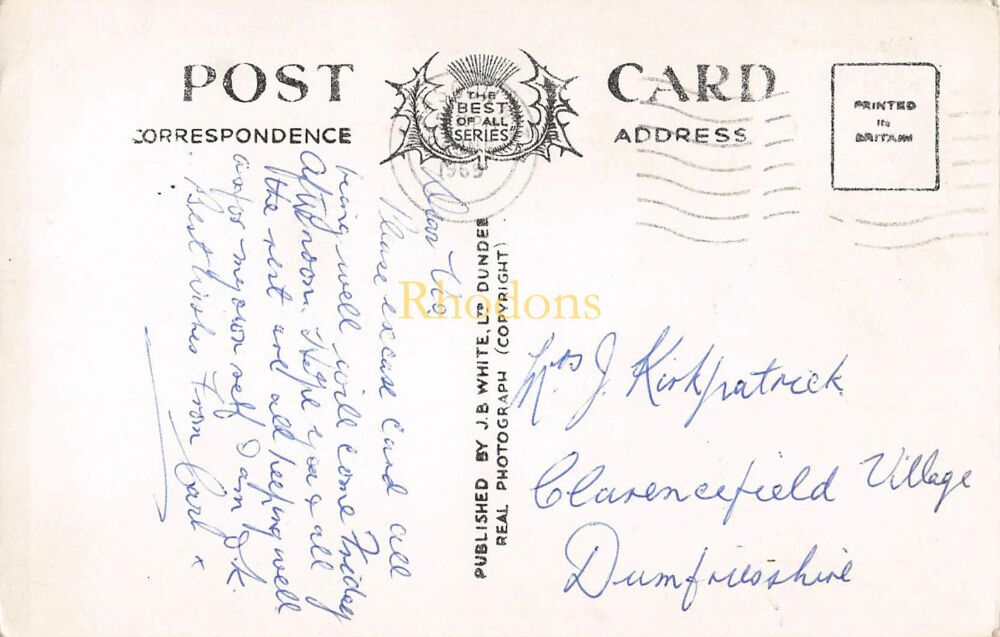 Scotland Postcard- Greetings From Galashiels Multiview PC-1960s RPPC-J B White, Dundee