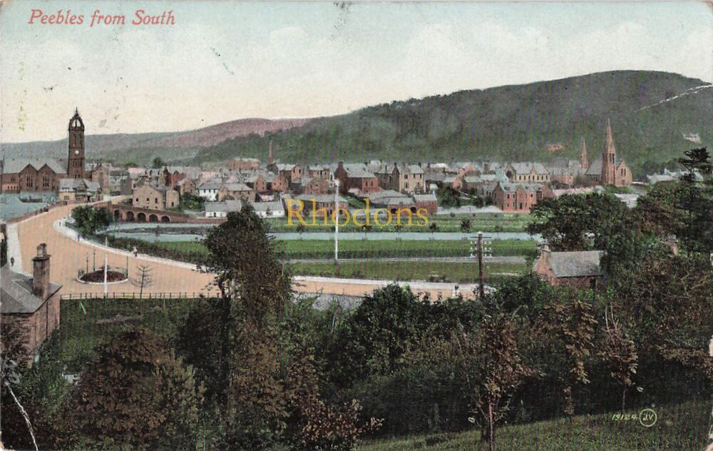 Scotland Postcard-Peebles From South-Early 1900s Valentines View-Card #19124