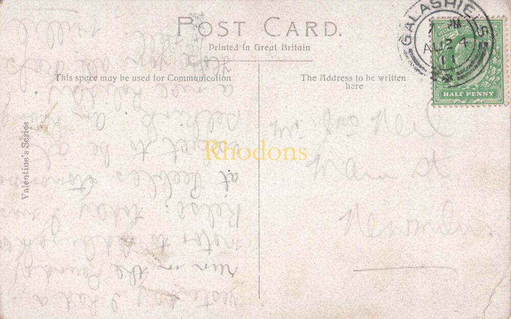 Scotland Postcard-Peebles From South-Early 1900s Valentines View-Card #19124