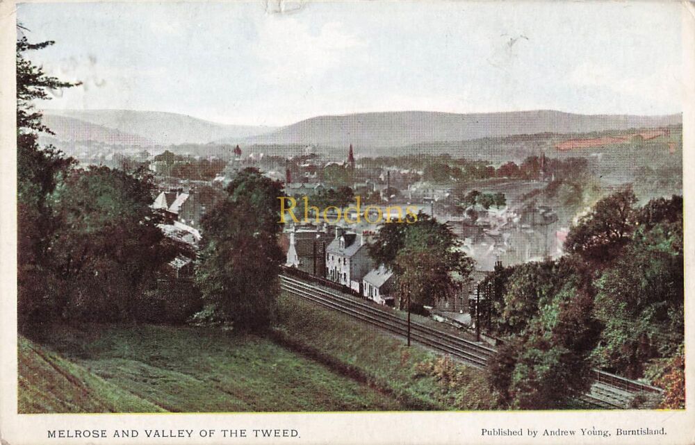 Scotland Postcard-Melrose And Valley Of The Tweed-Early 1900s Andrew Young, Burntisland Publication