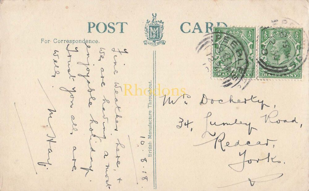 Scotland Postcard-Neidpath Castle and River Tweed, Peebles-J M Caledonia Series-Early 1900s