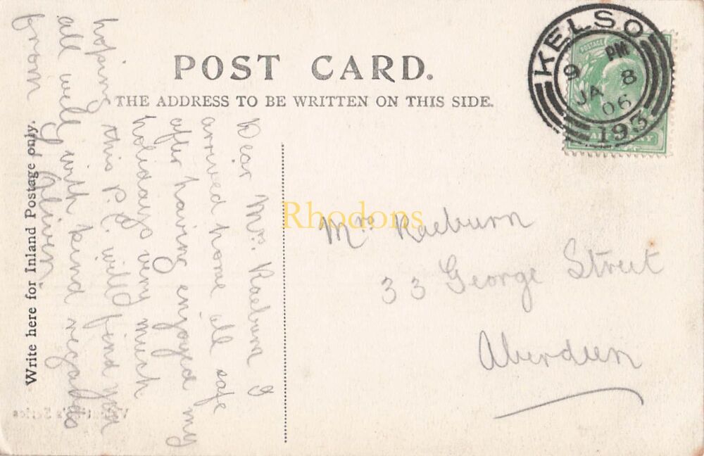 Scotland Postcard-Stitchell House, Kelso, Scottish Borders-Early 1900s Kelso 193 Postmark