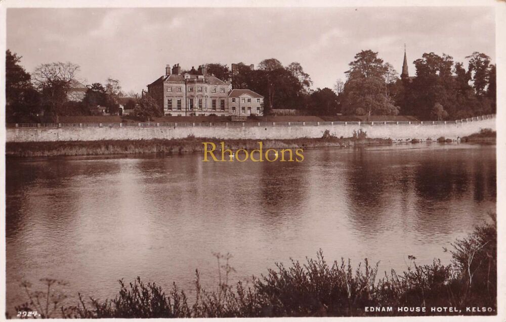 Scotland Postcard-Ednam House Hotel, Kelso-Mid 1900s Vintage Photo View