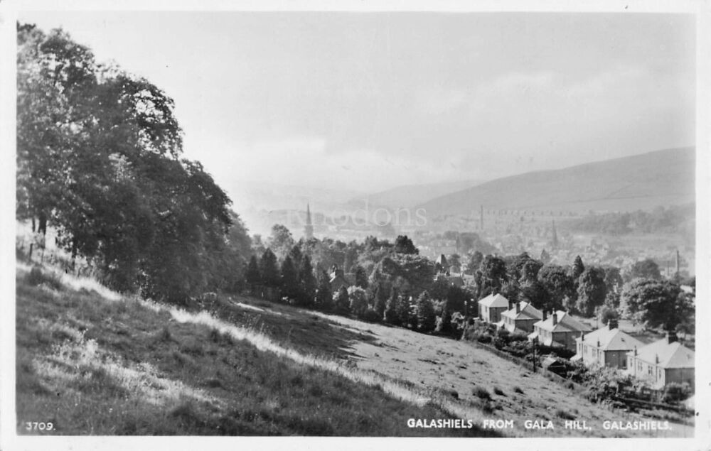 Scotland Postcard-Galashiels From Gala Hill, Galashiels, Scottish Borders-1950s RPPC
