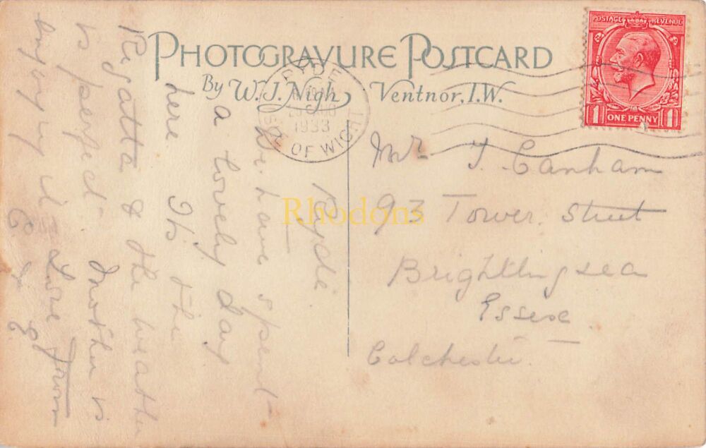 Isle of Wight Postcard-The Eastern Esplanade Gardens, Ryde IOW-1930s Animated View By Nigh