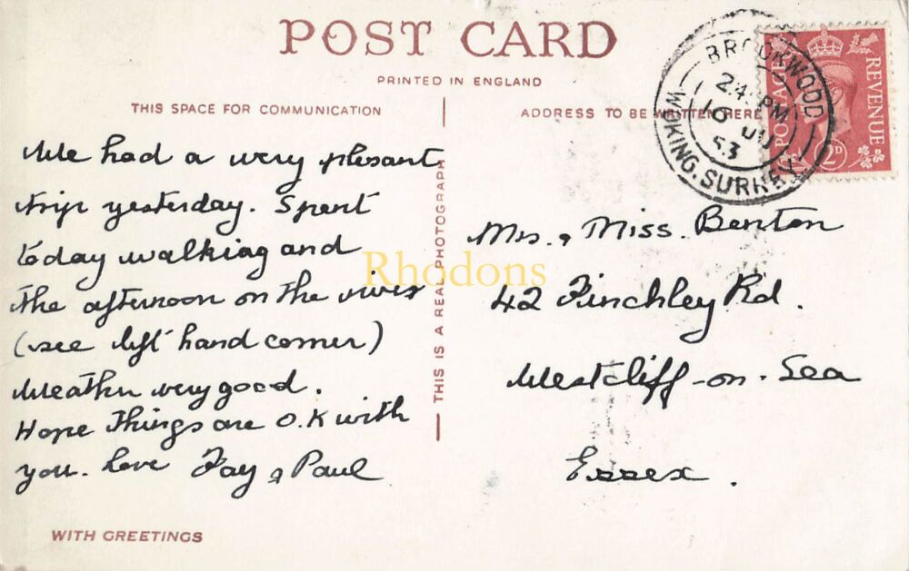 Surrey Postcard-Guildford-1950s Multiview Real Photo PC