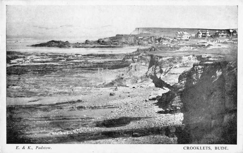 Cornwall Postcard-Crooklets, Bude-1940s Photo View-E & K Publishers Padstow
