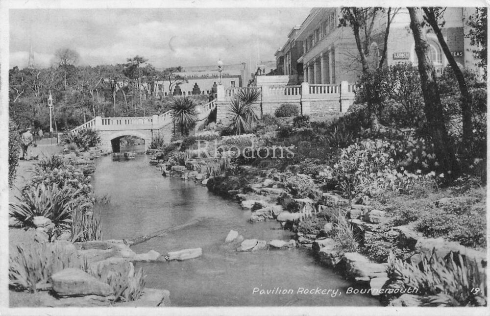 Dorset Postcard-Pavilion Rockery, Bournemouth-1940s Photo View-Tokim Productions, Dearden & Wade