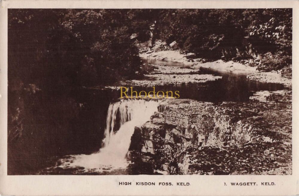 Yorkshire Postcard-High Kisdon Foss, Keld, Yorks. 1930s RP By J Waggett, Keld