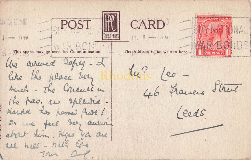 Wales Postcard-Llandudno Town and Bay-Early 1900s Photo PC-Philco Series No 2700