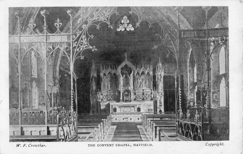 Sussex Postcard-Mayfield Brighton-The Convent Chapel-W F Crowther, Edwardian PC
