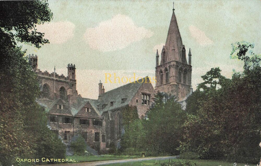Oxford Postcard-Oxford Cathedral-Early 20thC Dainty Series PC | Miss JAMES, Kensington London, May 1907
