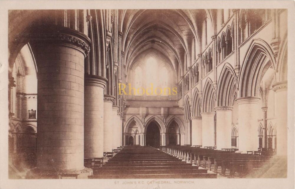Norfolk Postcard-St Johns RC Cathedral, Norwich-Early 20thC RPPC