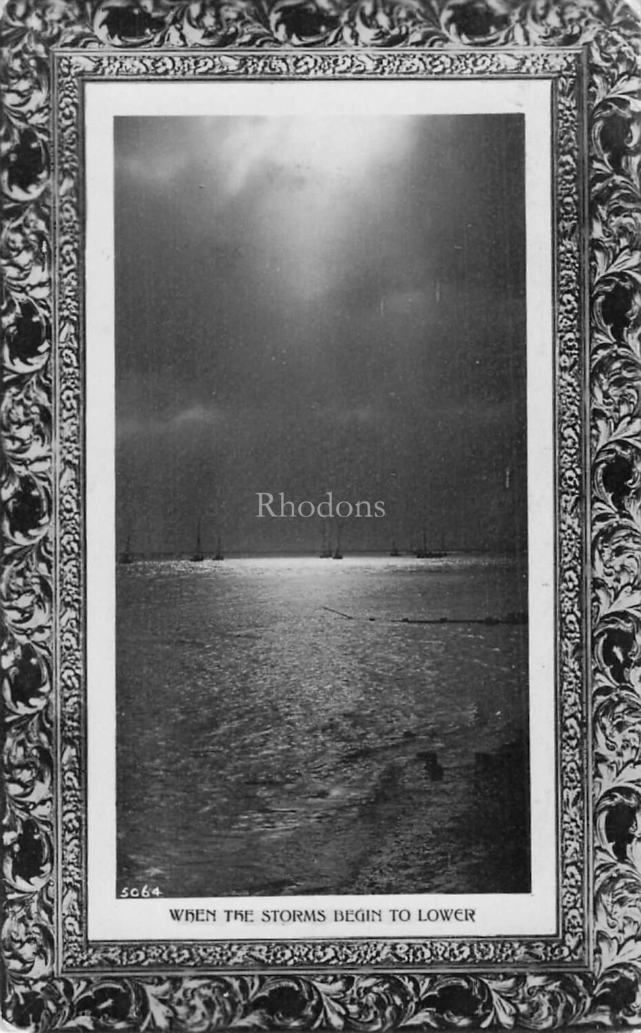 Photo Art Postcard-Early 1900s Photocard 'When The Storms Begin To Lower'-R