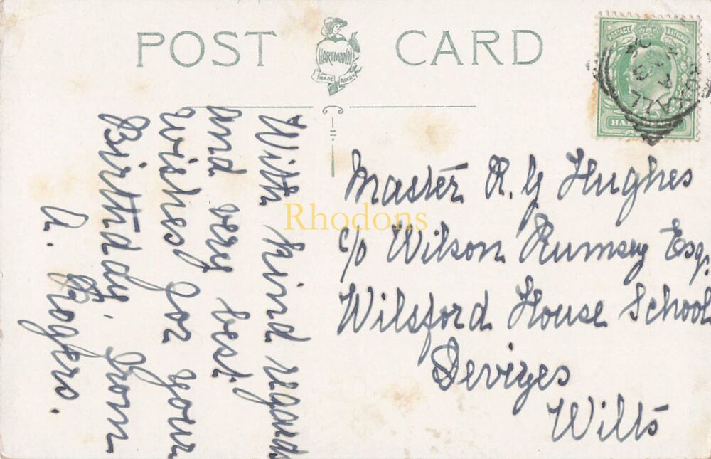 Isle of Wight Postcard-Arched Rock, Freshwater Bay IOW-Early 1900s Hartmann PC