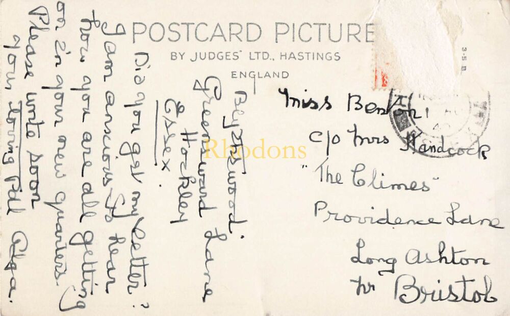 Cornwall Postcard-Godfrey Lighthouse Near St Ives, Cornwall-1940s Judges PC