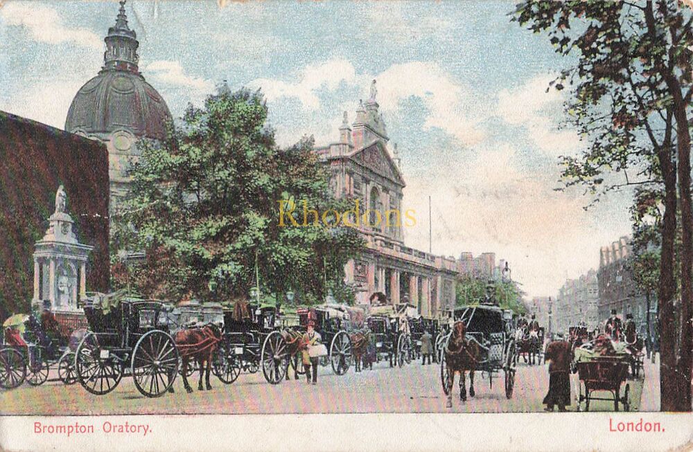 Genealogy Postcard-Miss Emma JAMES, Cheniston Gardens, Kensington, May 1912 | Brompton Oratory, London