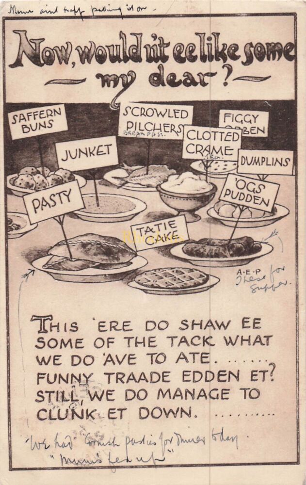 Genealogy Postcard-Family History-Miss R HARFORD-ROBERTS, Little Thurrock, Grays, Essex 1924 | Friths PC, Lands End