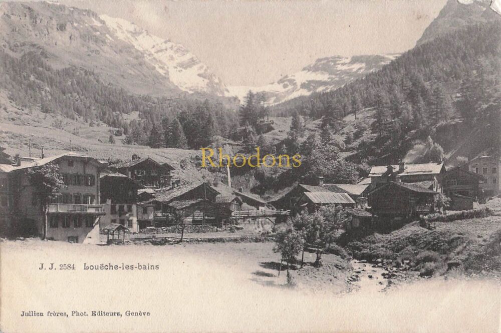 Genealogy Postcard-Mrs John HEATHER, Hook, Near Wootton Bassett, Wilts, 1907 | Loueche Les Bains, Switzerland Photo PC