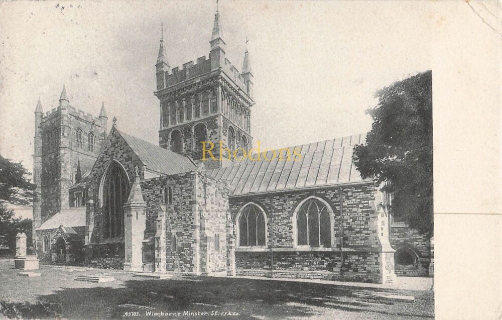 Genealogy Postcard-Miss Lizzie BENTON Warrior Square Southendon Sea Essex 1903 | Wimborne Minster PC