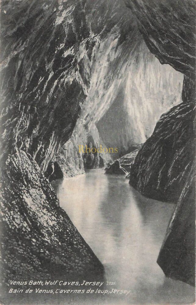 Genealogy Postcard-Miss D BENTON, Kilworth Avenue, Southend on Sea, Essex 1914 | Venus Bath Wolf Caves, Jersey PC