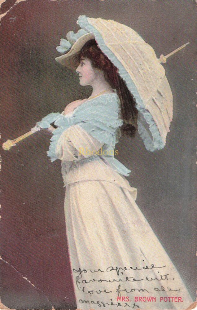 Genealogy Postcard-Mrs A H NORTHEAST, M M Police, Main Barracks, Abbassia, Egypt 1905 | Misch & Stocks Famous Beauties Series PC