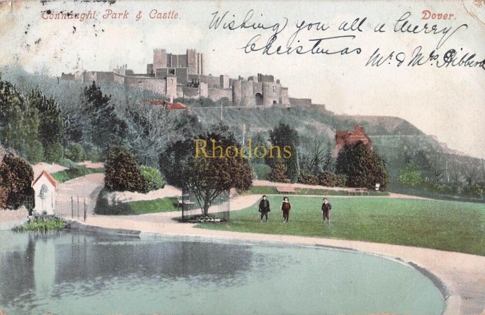 Genealogy Postcard-Sargeant Major & Mrs HEGERTY, M M Police, Abbassiyeh, Egypt 1908. Christmas Greetings From Mr & Mrs HIBBERD