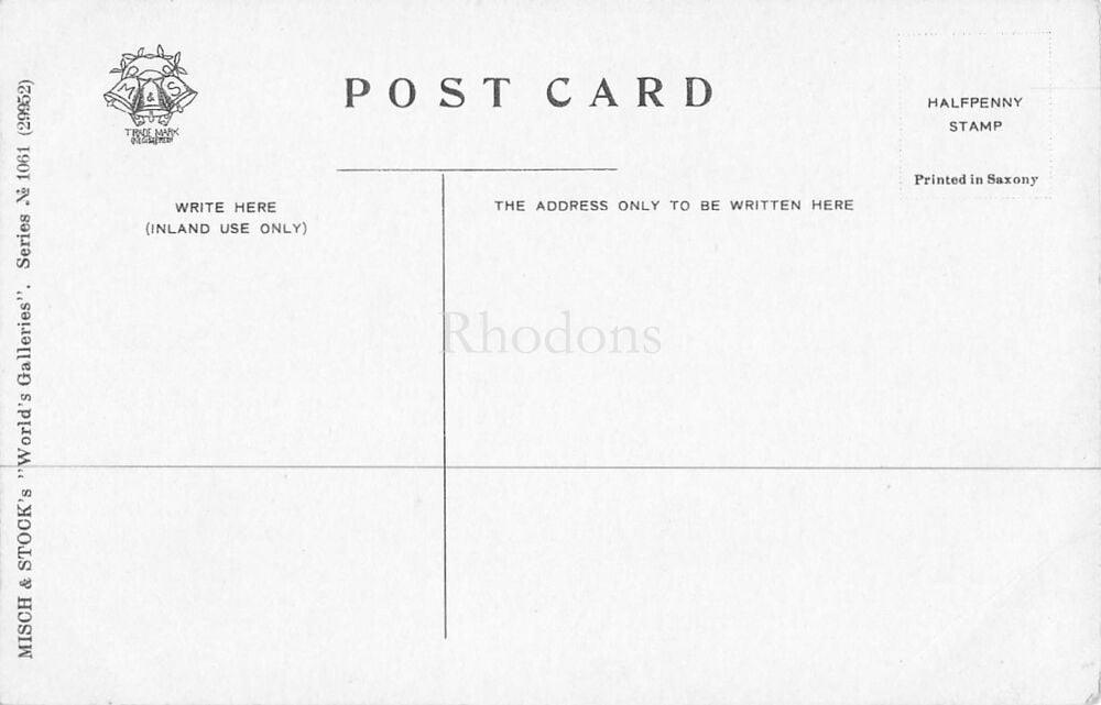 Art Postcard-Archangel Michael-The Virgin and Child-Raphael and Tobia Perugino. Vintage Misch & Stocks 'World Galleries' Series No 1061 (29952)