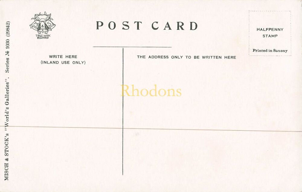 Art Postcard-Our Lady of Sorrows - Sassoferrato. Gallery Uffizi, Florence. Vintage Misch & Stocks 'World Galleries' Series No 1030 (29842)