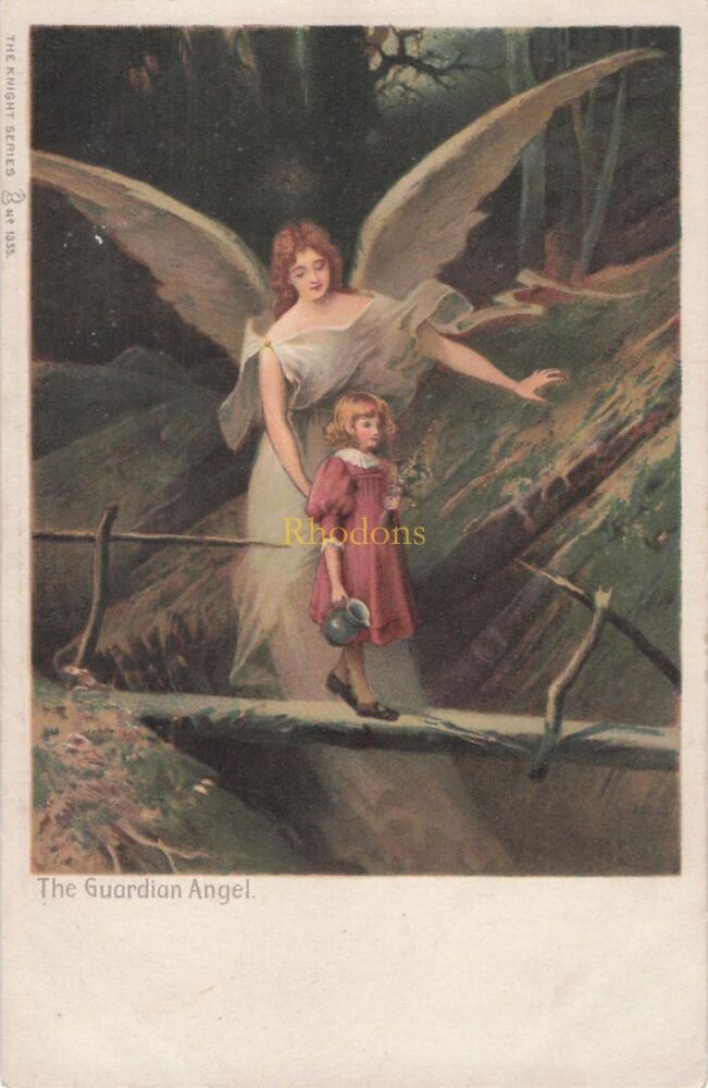 Art Postcard-The Guardian Angel-The Knight Series PC No 1355