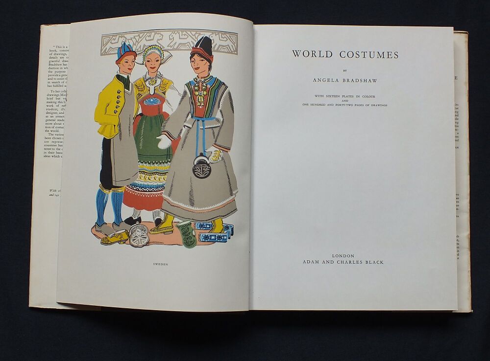 World Costumes By Angela Bradshaw-1969 Reprint (SBN 7136 0323 2)-Adam and Charles Black, London