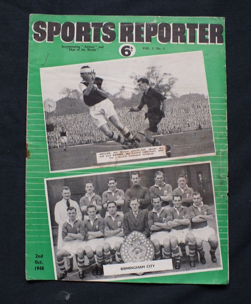 Sports Reporter-Vintage Football Magazine-Volume 1 No 7 October 2 1948