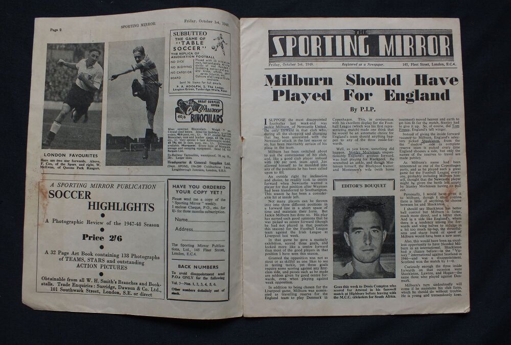 The Sporting Mirror Magazine-Volume 3, No 7, October 1st 1948
