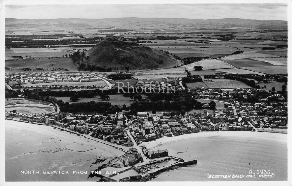 Scotland Postcard-North Berwick From The Air-Scottish Daily Mail Photo-Valentines Series