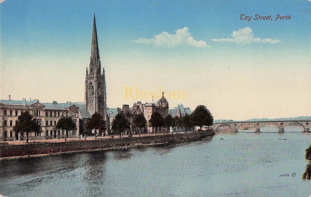 Scotland Postcard-Tay Street, Perth, Perthshire-Early 1900s Valentines Series PC