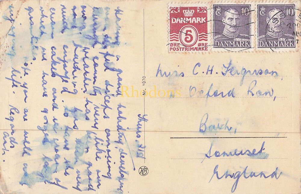Denmark Postcard-Aarhus Folkebiblioteket-Circa 1950s Real Photo PC