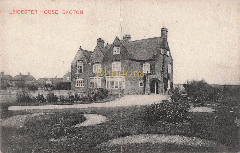 Norfolk Postcard-Leicester House, Bacton, Norfolk-Early 1900s Printed Photo PC