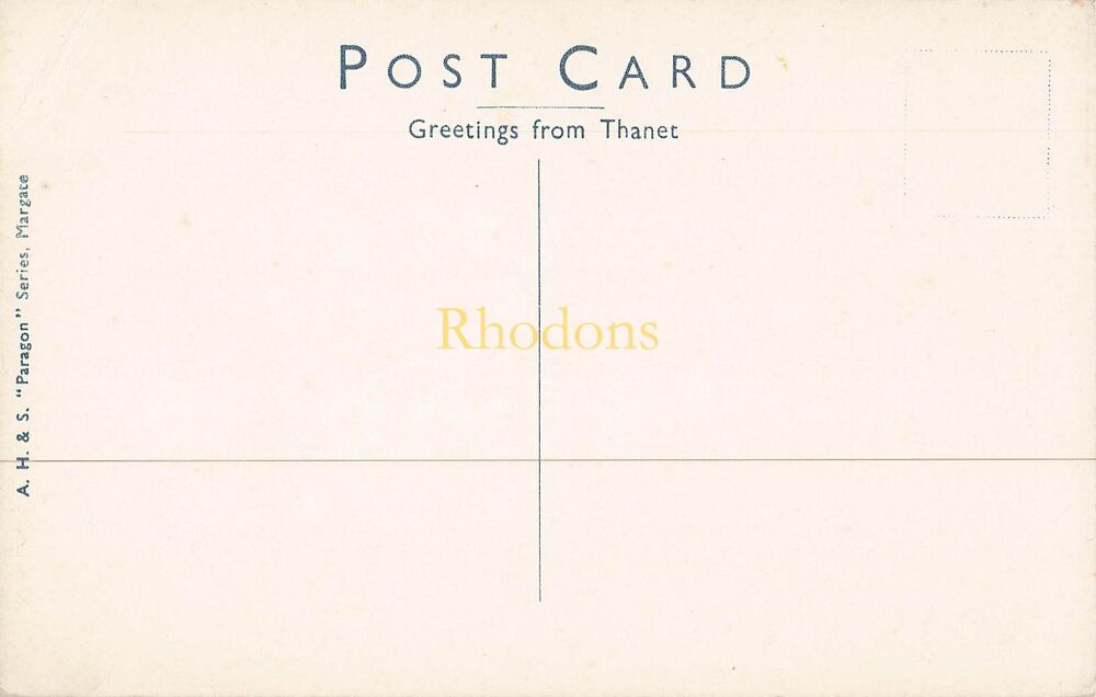 Kent Postcard-The Sunken Gardens Westbrook Margate Kent-Early 1900s Photo PC-A H & S Paragon Series Margate