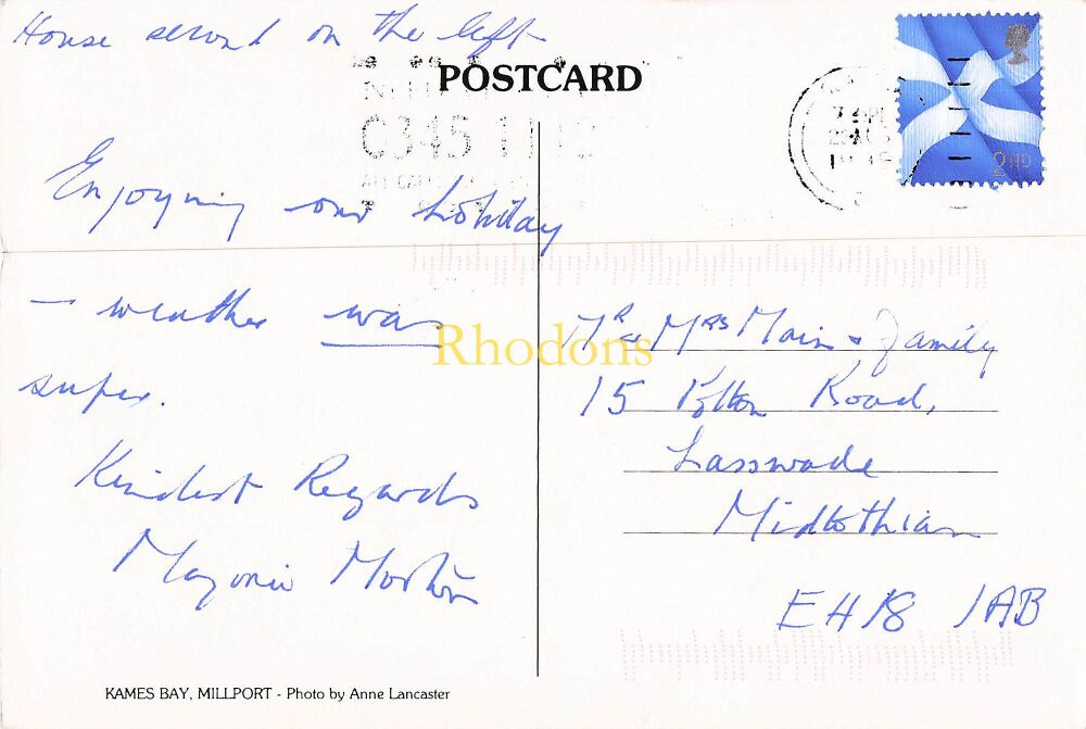 Scotland Postcard-Kames Bay, Millport, Isle Of Cumbrae, North Ayrshire-Colour Photo PC (Lot #1)