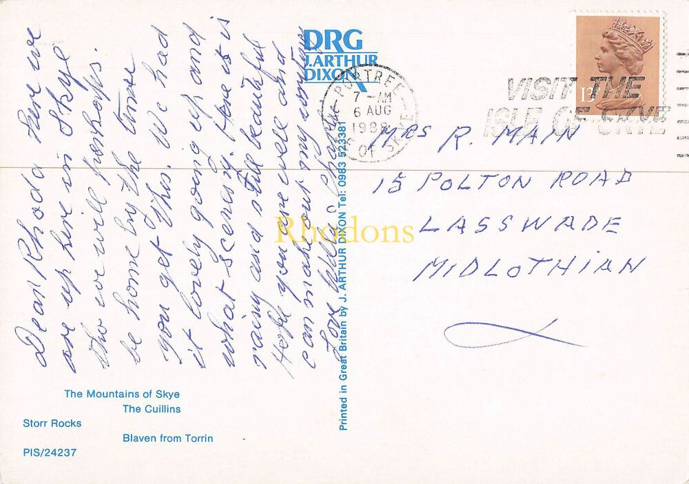 Scotland Postcard-The Mountains of Sky-Circa 1980s Multiview Colour Photo PC