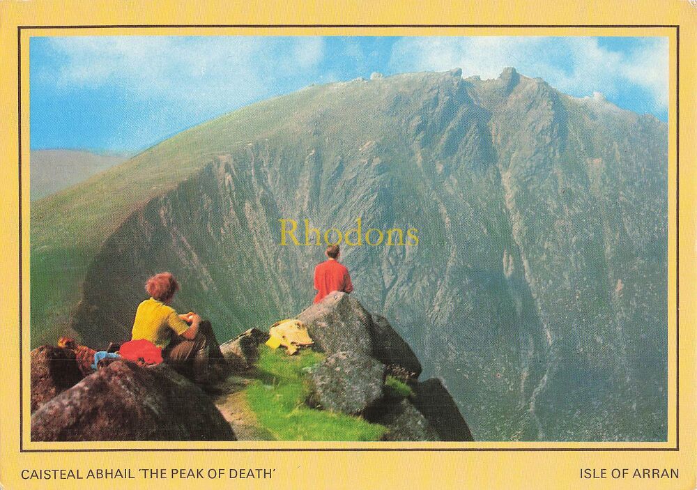 Scotland Postcard-Isle of Arran-Caisteal Abhail, The Peak of Death-Circa 1980s Whiteholme of Dundee PC