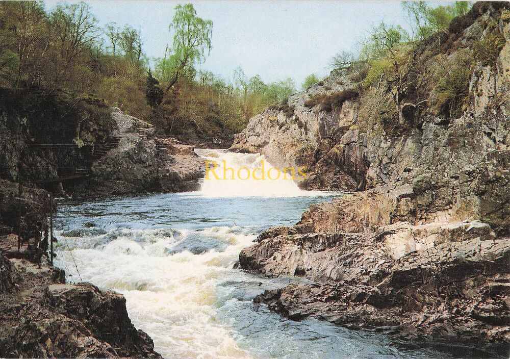 Scotland Postcard-Sutherland, The Falls of Shin-Circa 1980s J Arthur Dixon Colour Photo PC