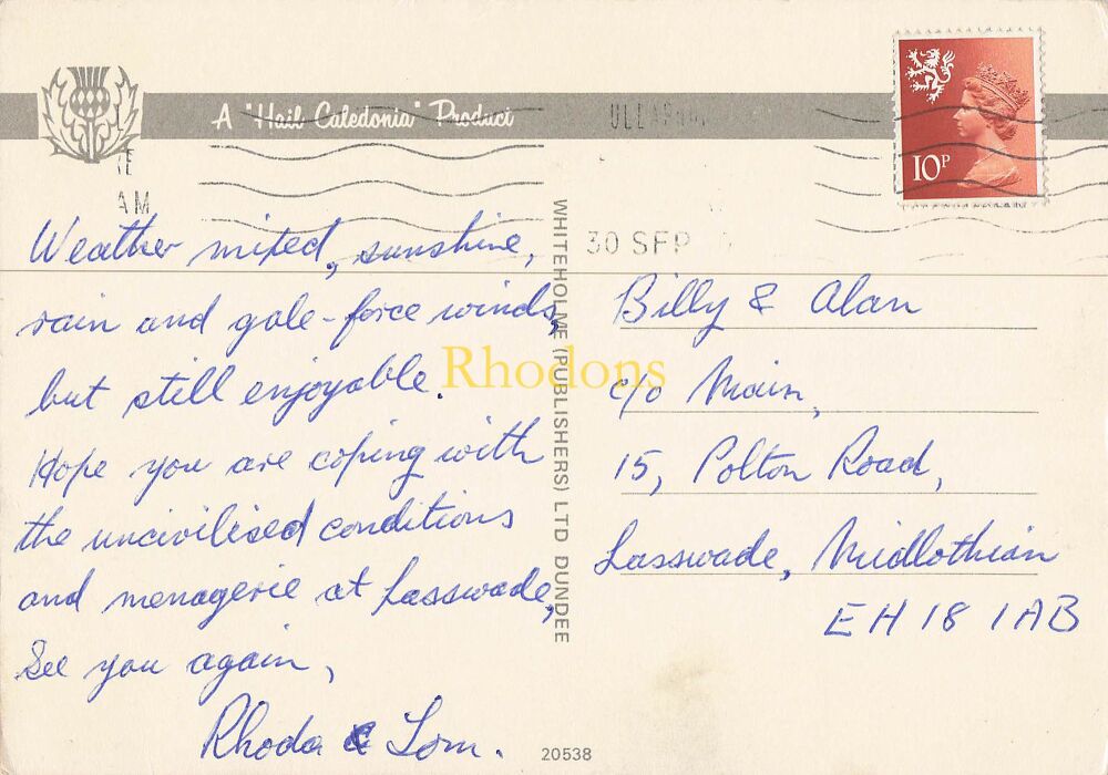 Scotland Postcard-Ross-Shire-Ullapool, Wester Ross Multiview-Circa 1970s Whiteholme Hail Caledonia Colour Photo PC