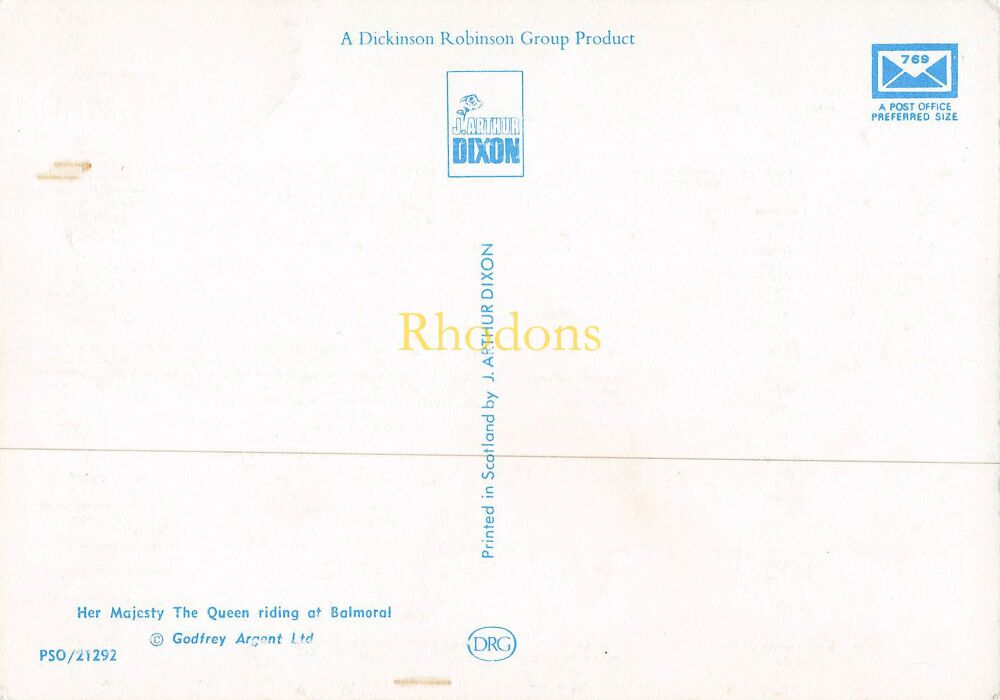 Scotland Postcard-HM Queen Elizabeth II Riding At Balmoral-Circa 1970s J Arthur Dixon PC