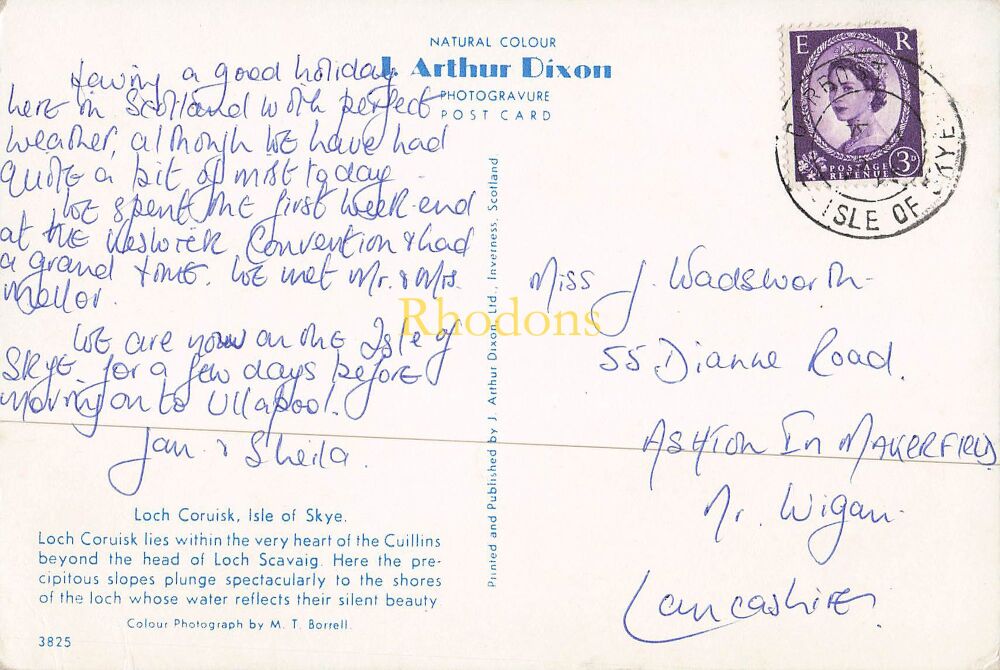 Scotland Postcard-Isle of Skye, Loch Coruisk-1960s J Arthur Dixon PC