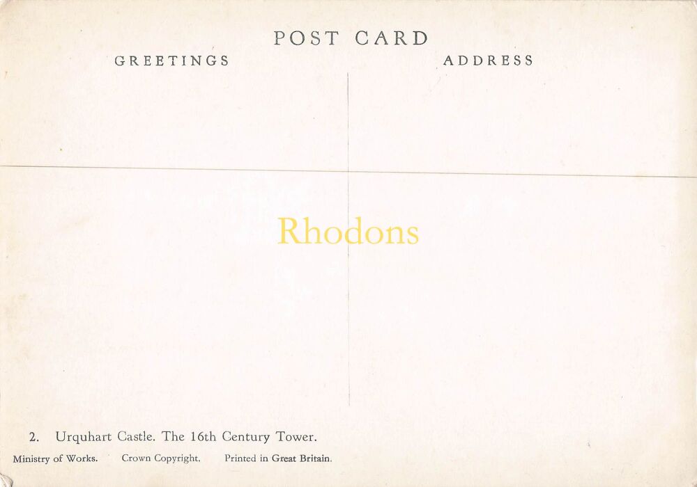 Scotland Postcard-Urquart Castle-Late 16thC Tower, Scottish Highlands RPPC