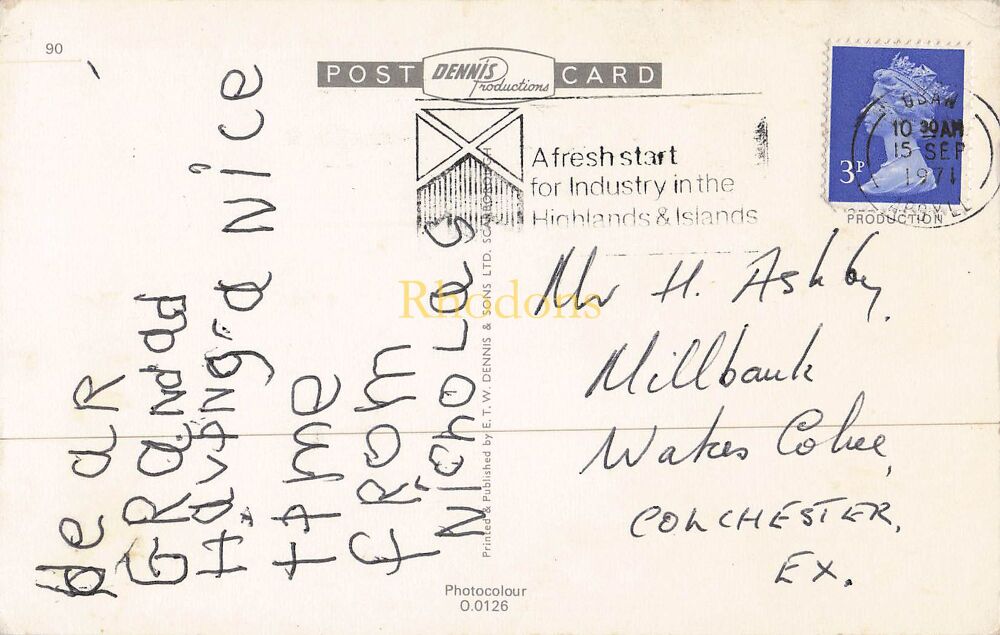 Scotland Postcard-Oban Multiview-1970s Colour Photo Views-Dennis Productions