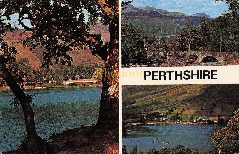 Scotland Postcard-Perthshire Multiview-1970s Colour Photo PC