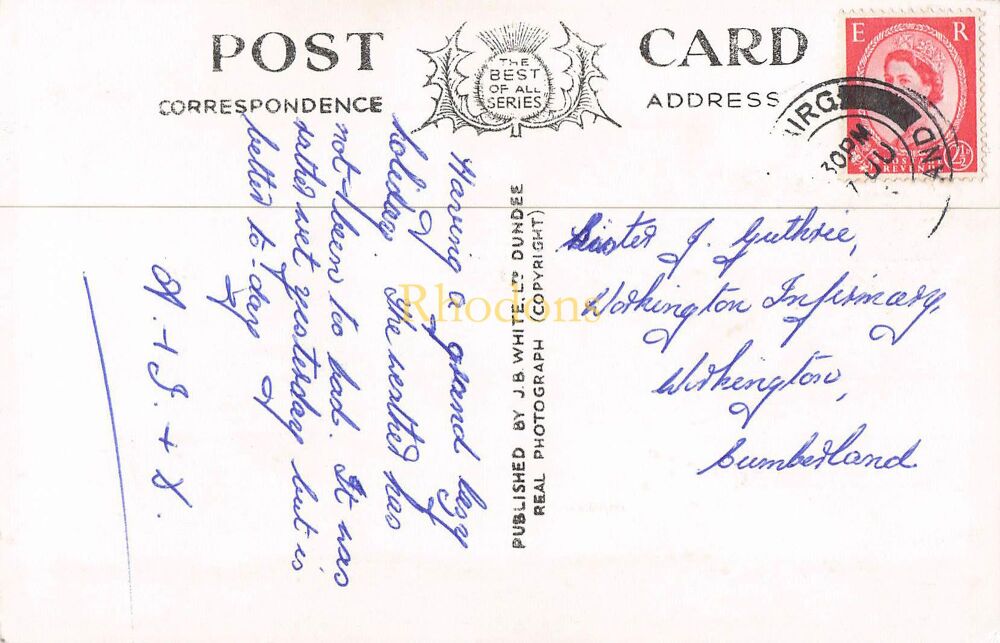 Scotland Postcard-The Sutherland Arms Hotel, Lairg-1960s RPPC-J B White, Dundee